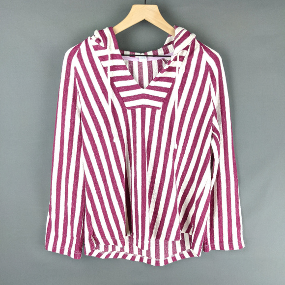 vertical striped sweatshirt